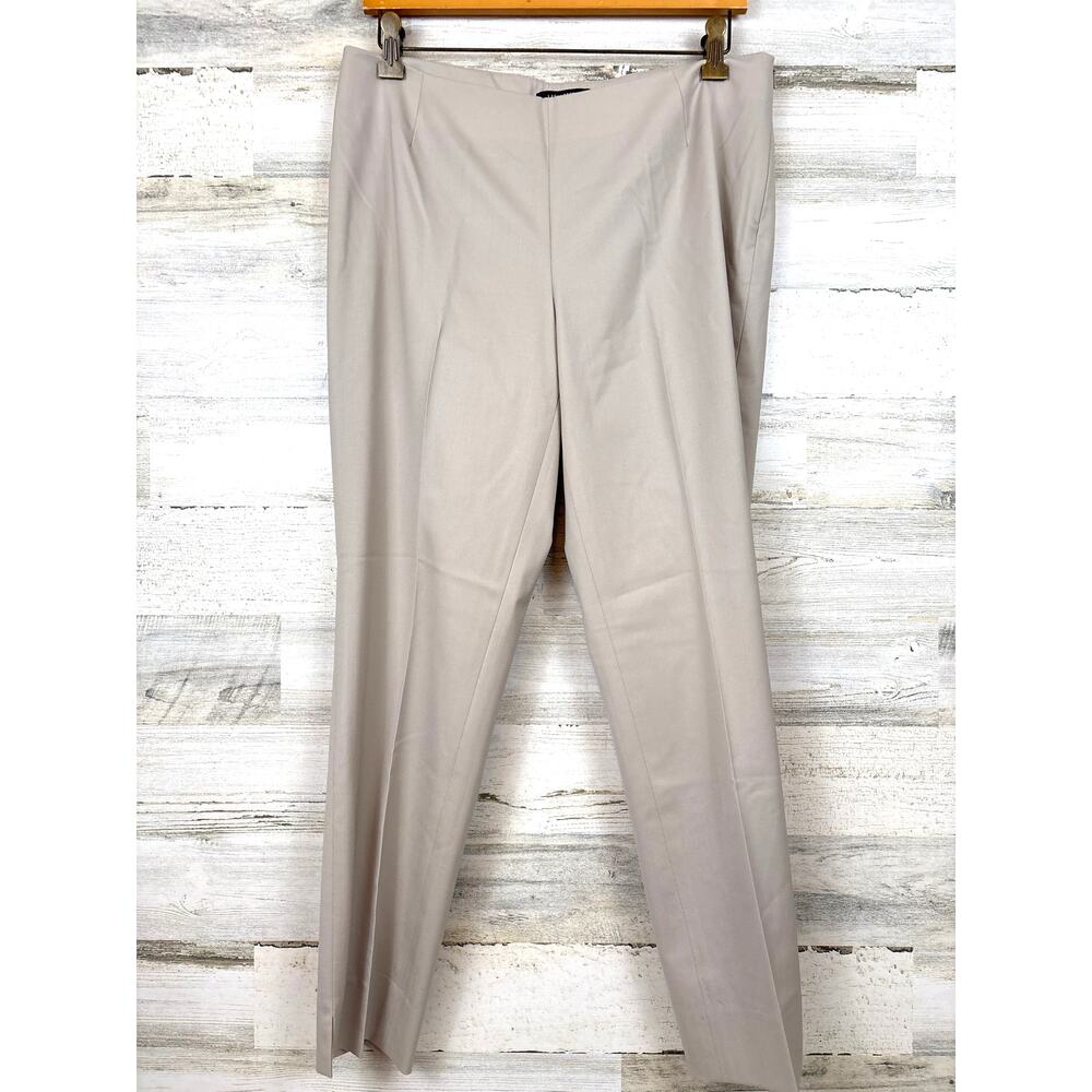 Lafayette 148 New York Womens 6 Beige Stanton Ankle Lightweight Wool Pants
